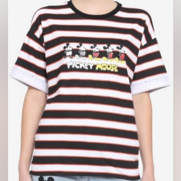 Disney Mickey Mouse Lineup Stripe T-Shirt (size medium) NWT - Picture 2 of 3